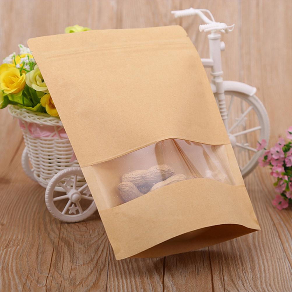 Food Snacks In Usa - 50Pcs Food Grade Kraft Stand Up