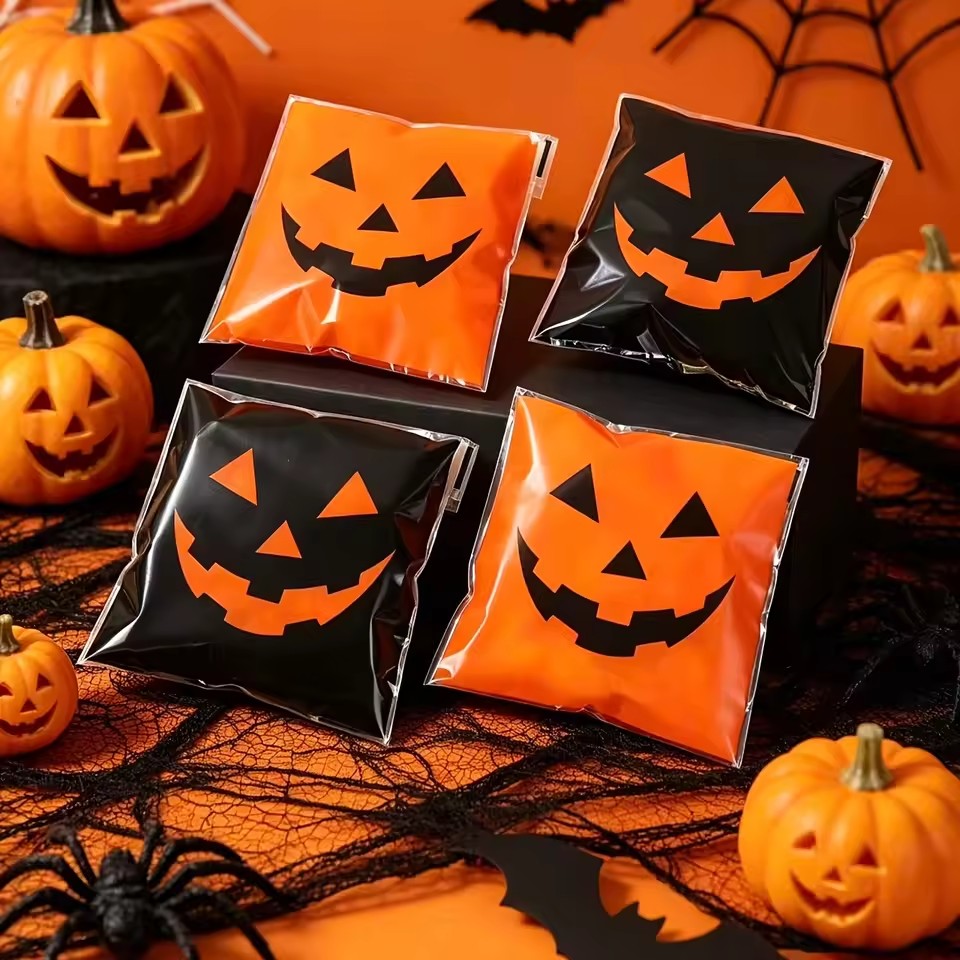 50/100pcs Halloween Black Oran - Food Snacks Gifts recension och pris