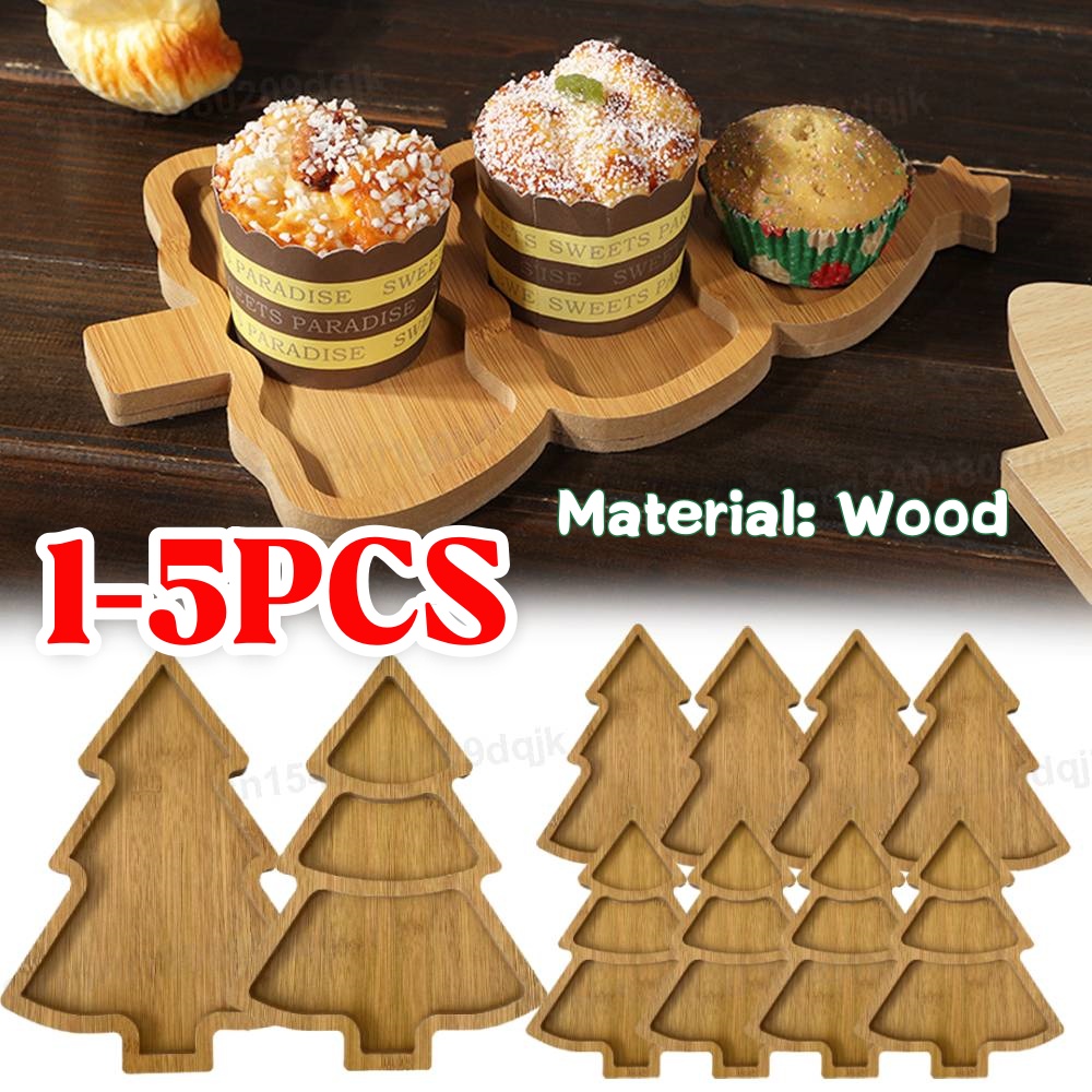 Wooden Christmas Tree Plate Tr - Food Snacks For Christmas recension och pris