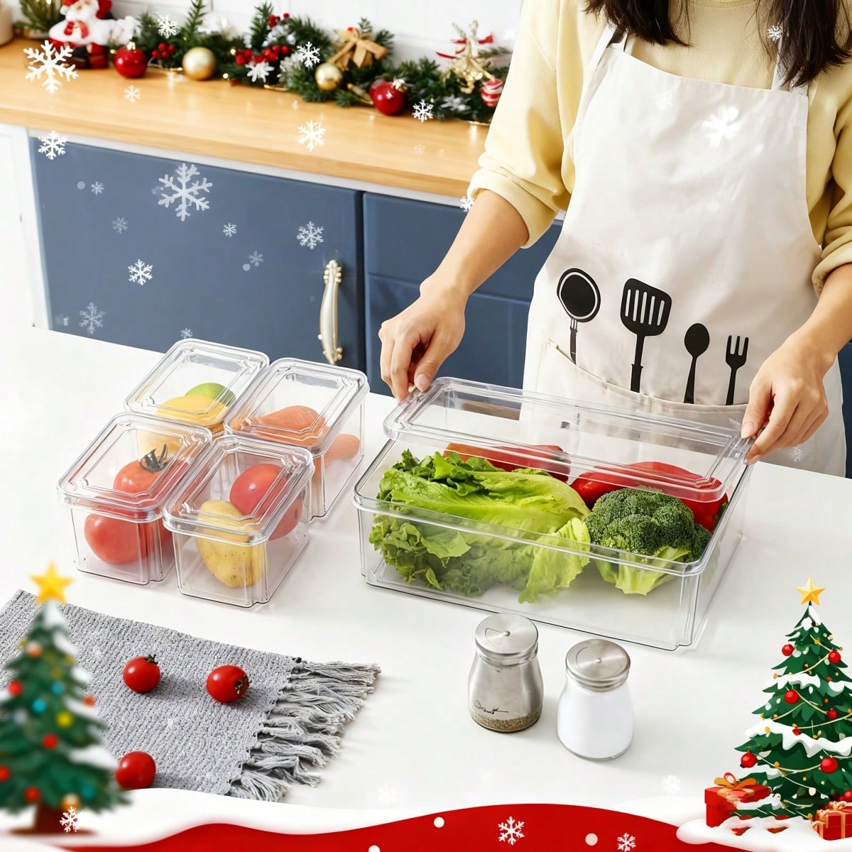 7/14 Pack Stackable Fridge Org - Food Snacks Gifts recension och pris
