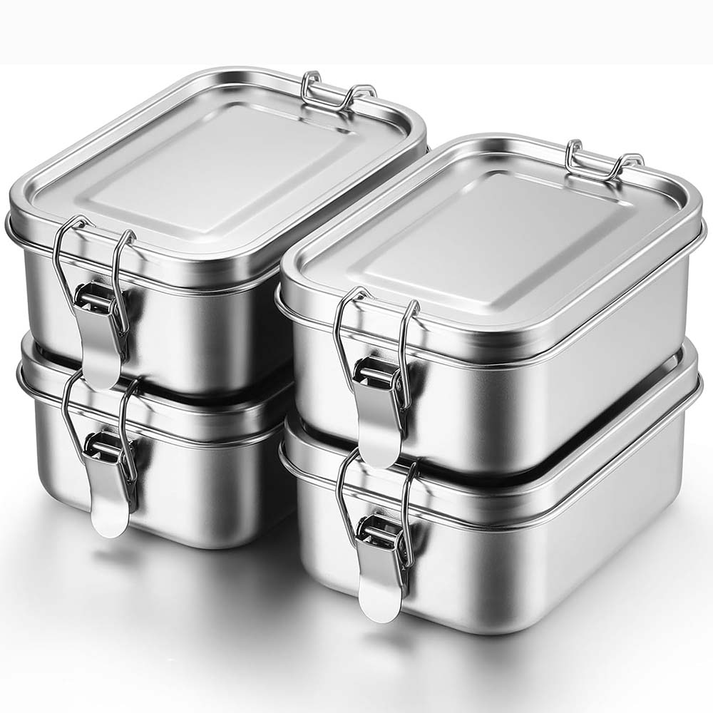 4Pcs Stainless Steel Bento Box - Food Snacks For School recension och pris