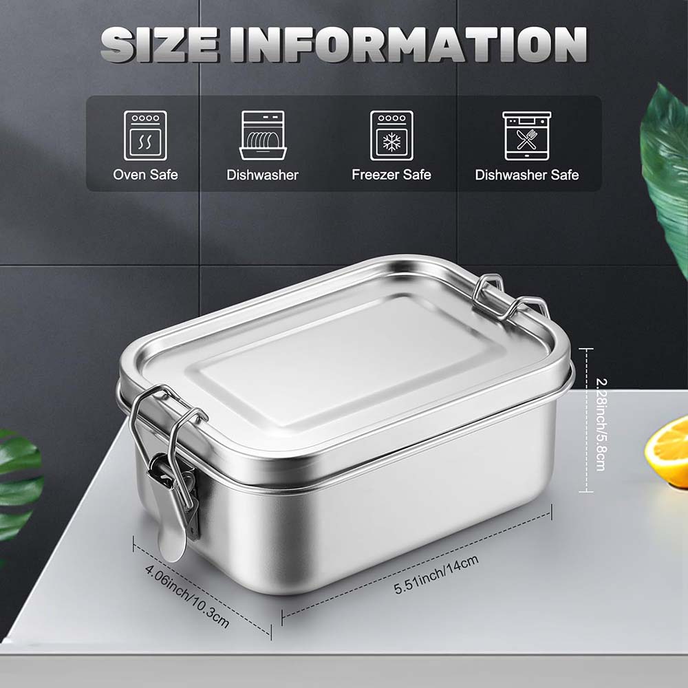 4Pcs Stainless Steel Bento Box - Food Snacks For School recension och pris