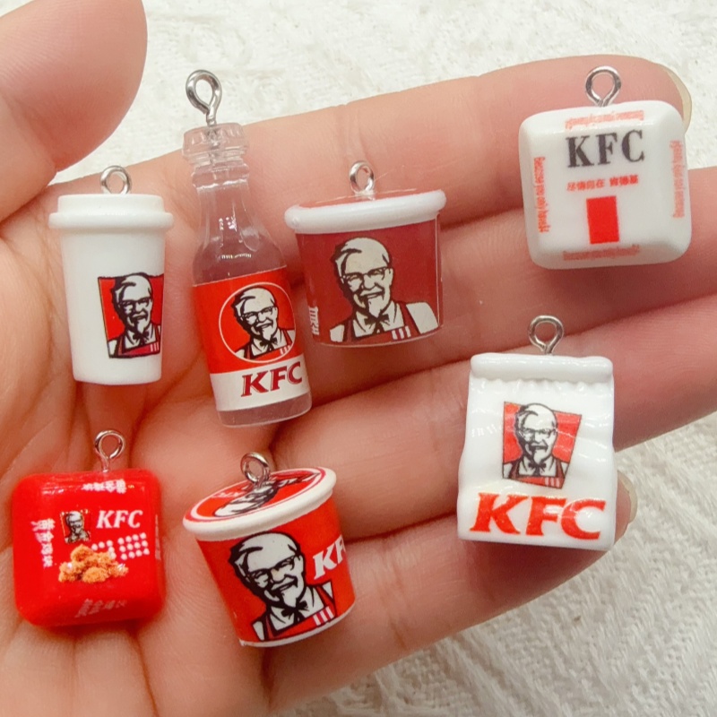 10pcs cartoon resin food bag k - Food & Snacks Colouring Book recension och pris