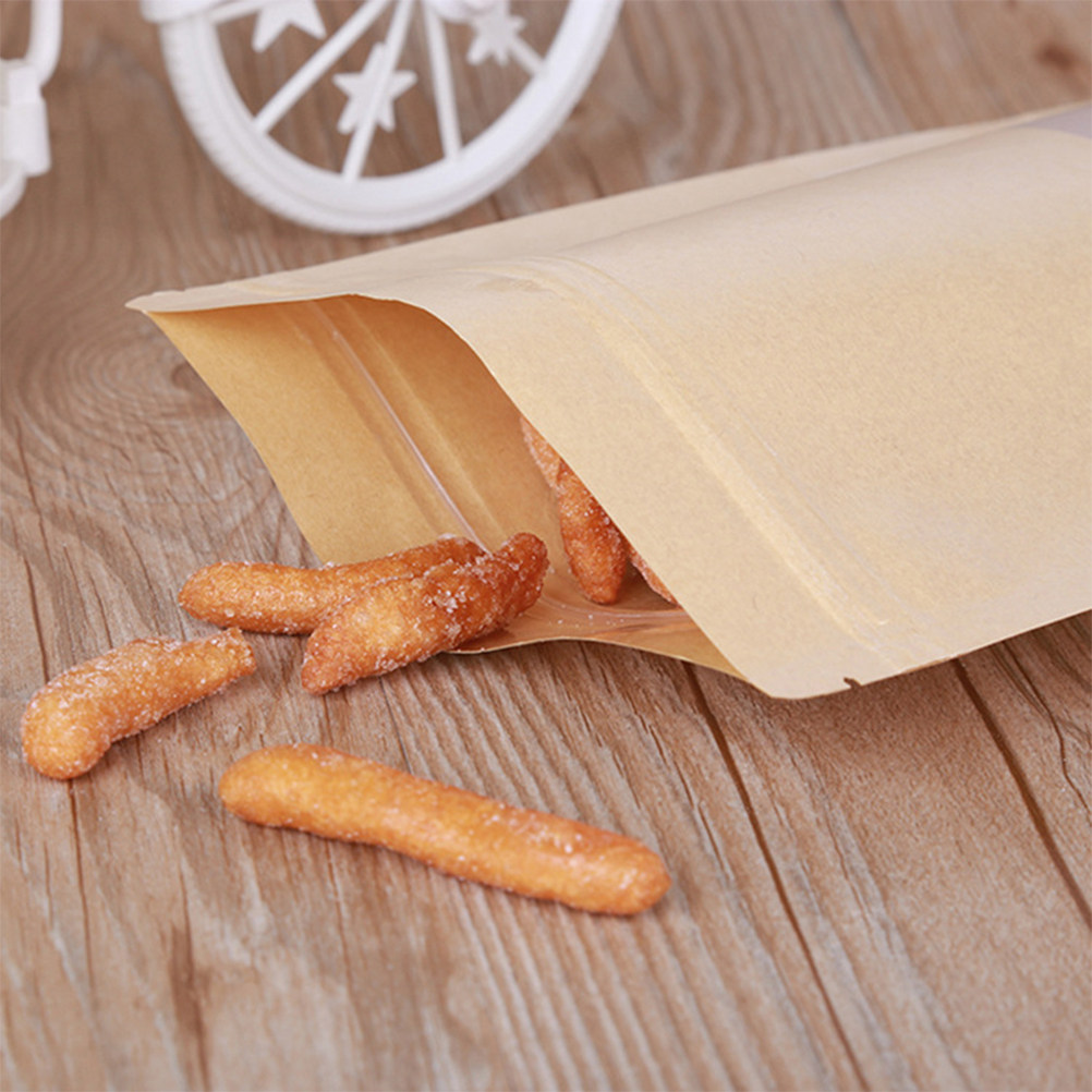 50Pcs Food Grade Kraft Stand U - Food Snacks In Usa recension och pris