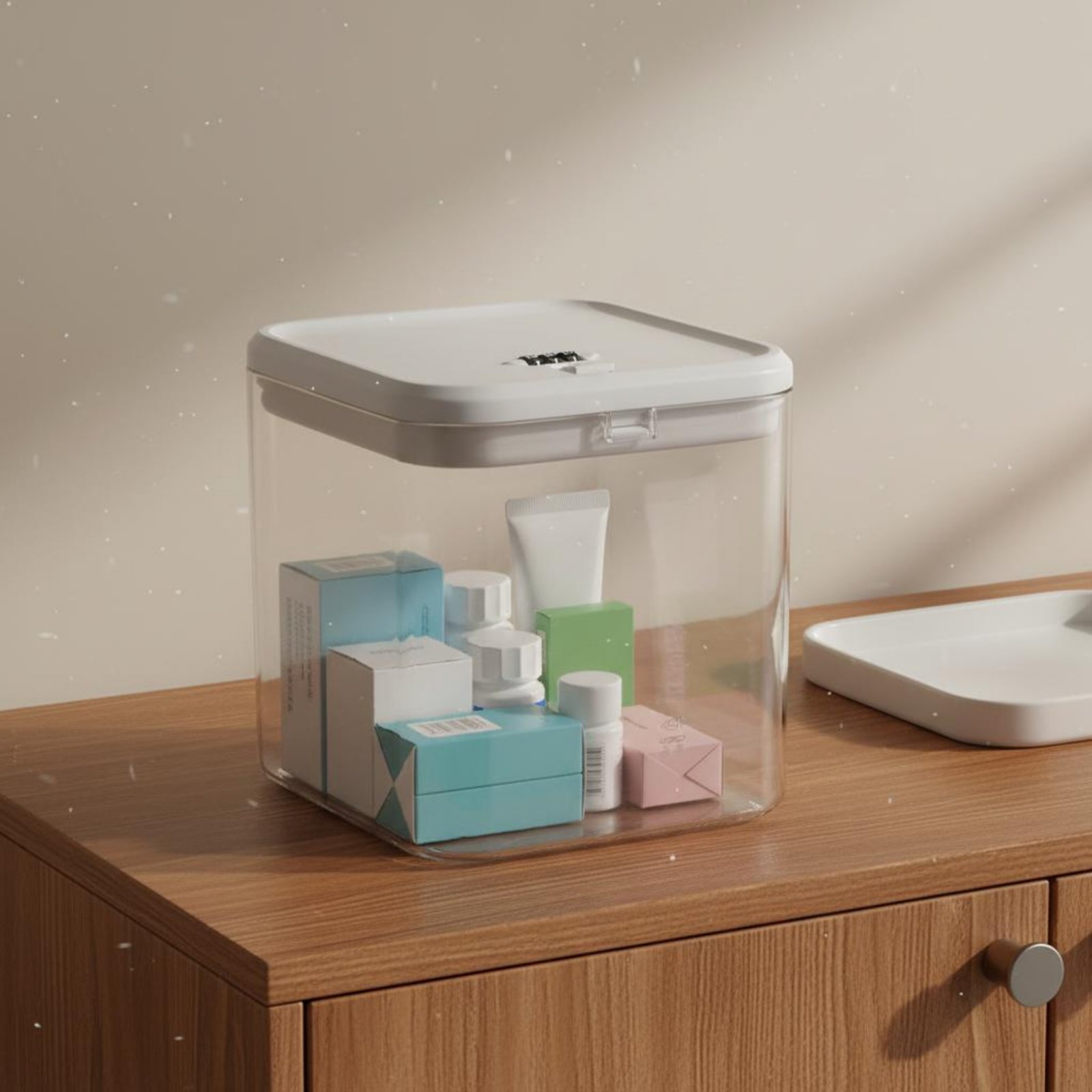 Clear Lockable Box Versatile L - Food & Snacks Colouring Book recension och pris