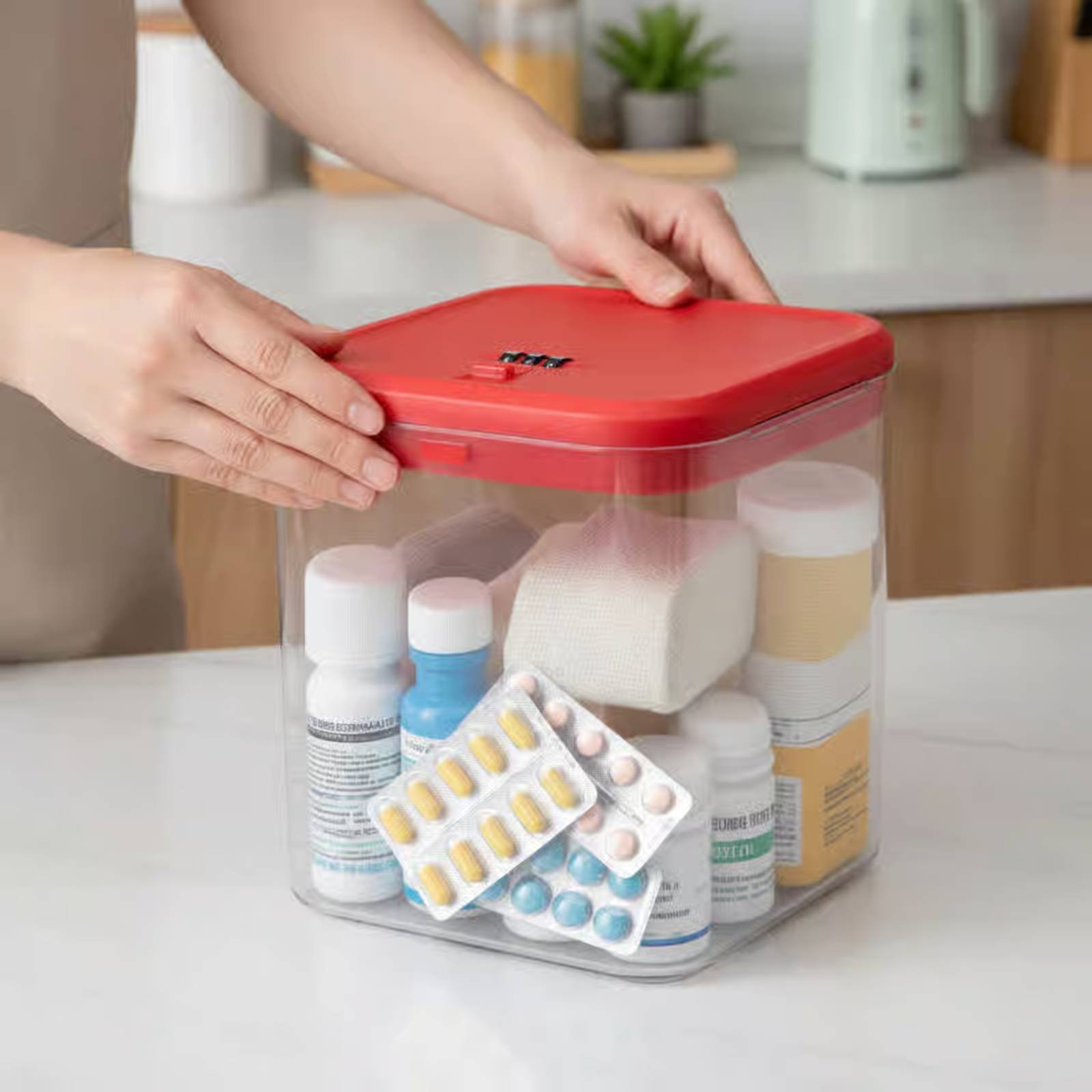 Clear Lockable Box Versatile L - Food & Snacks Colouring Book recension och pris