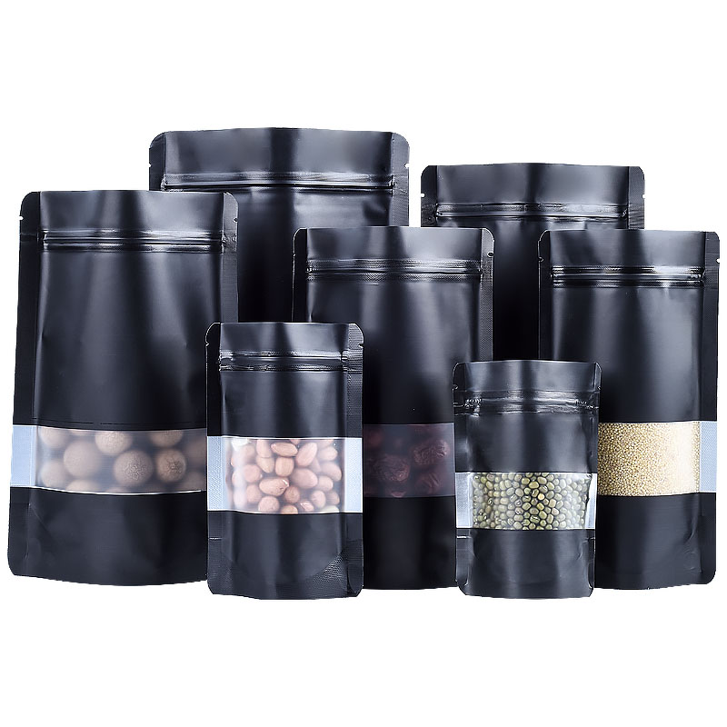 100PCS Stand-up Matte Black Al - Food Snacks For Christmas recension och pris