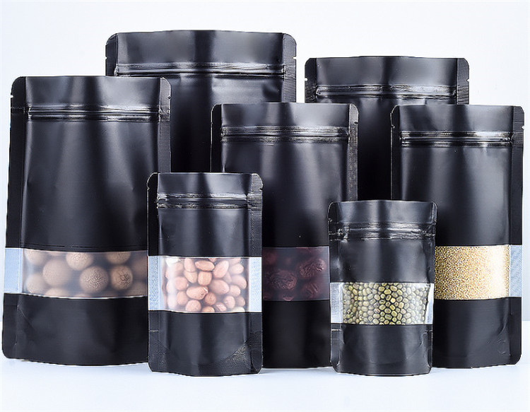 100PCS Stand-up Matte Black Al - Food Snacks For Christmas recension och pris
