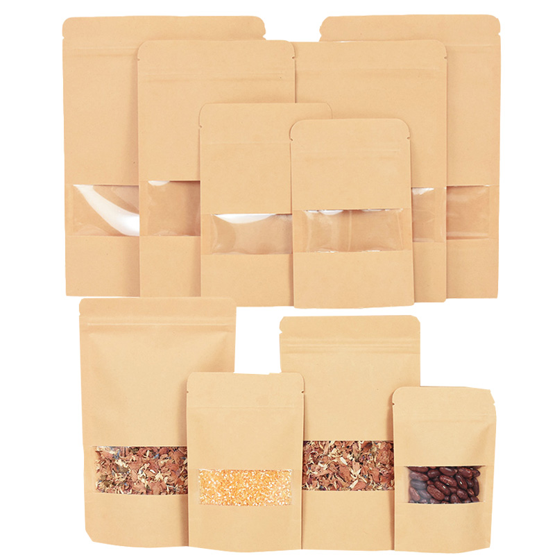 20/50pcs Kraft Paper Zip Lock  - Food Snacks Gifts recension och pris