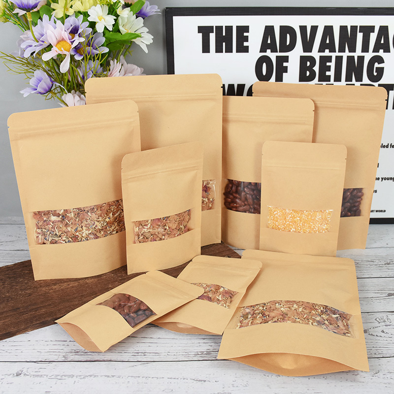 20/50pcs Kraft Paper Zip Lock  - Food Snacks Gifts recension och pris