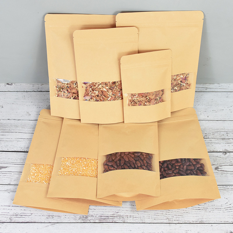 20/50pcs Kraft Paper Zip Lock  - Food Snacks Gifts recension och pris