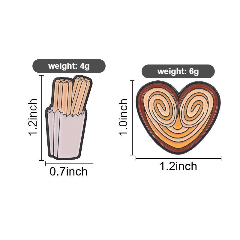 Mexican Churro Palmier Enamel  - Food Snacks In Spanish recension och pris