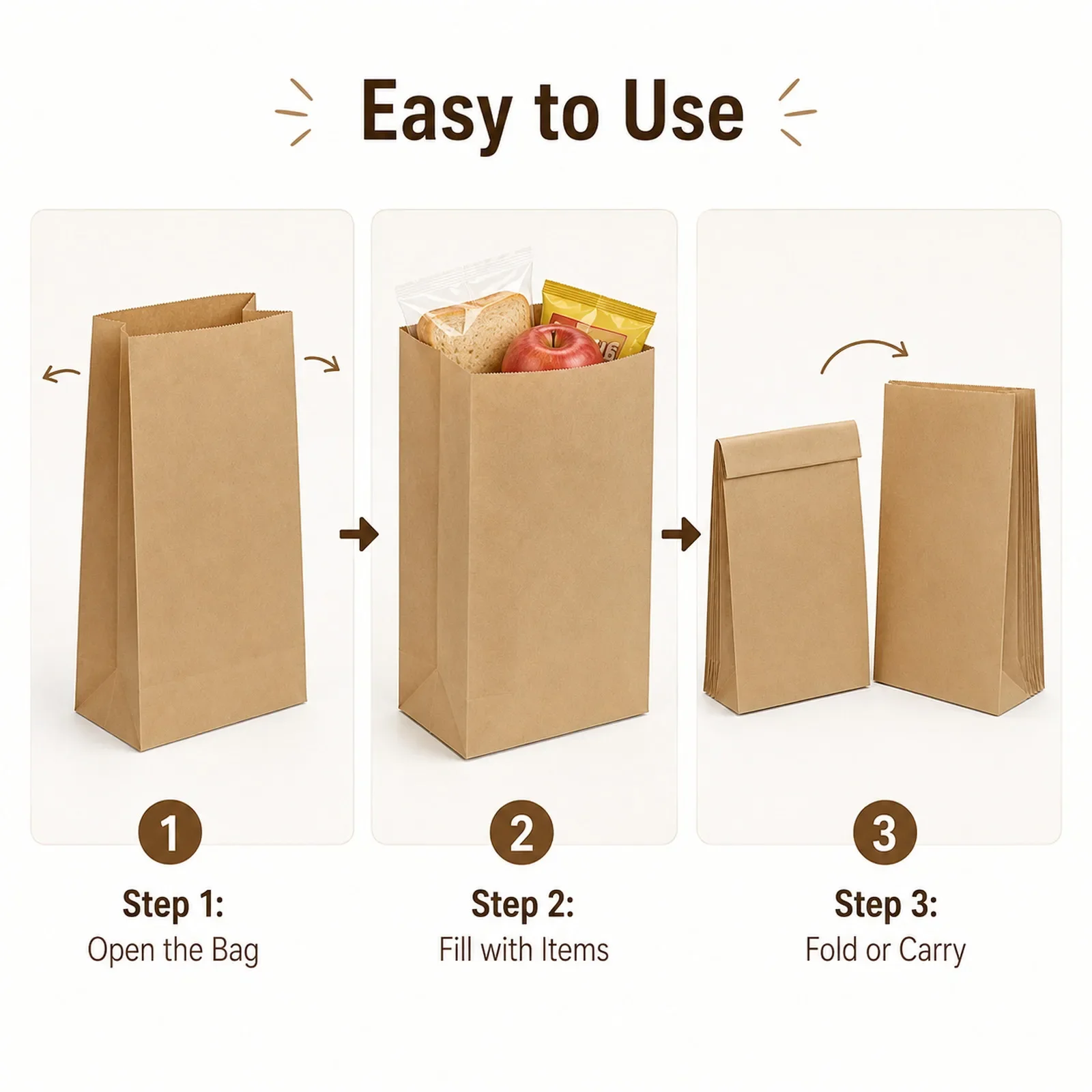 10-30Pcs Small Brown Kraft Pap - Food Snacks Gifts recension och pris