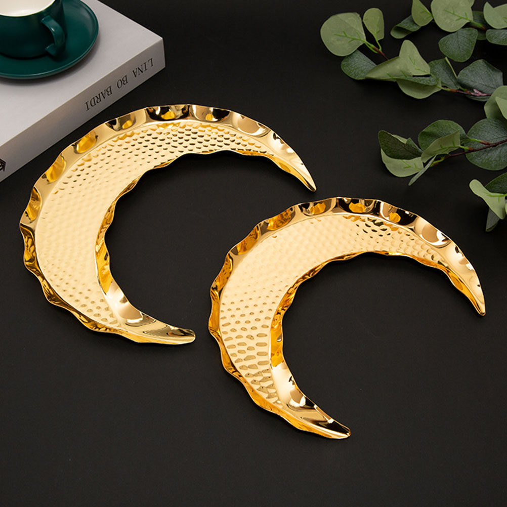 1Pcs Moon Shape Metal Food Ser - Zinc Food Snacks recension och pris